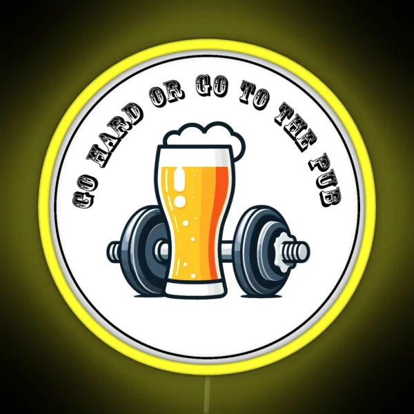 Gym Funny Weight Lifting And Bier RGB Neon Sign