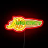 Neon Water Bar Sign with Caffeine and Juice Theme Lighting