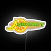Colorful H2O Juicenet Caffe Bar LED Sign with RGB Neon Accents
