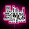 Hacker Secure Cyber System RGB LED Neon Light Sign Display