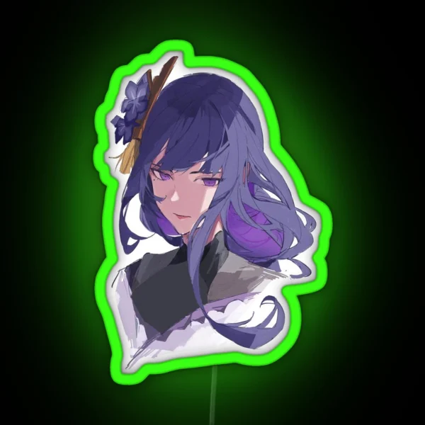 Hair Flowers RGB Neon Sign