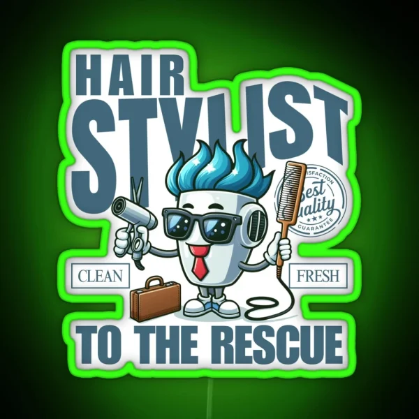 Hair Stylist To The Rescue RGB Neon Sign
