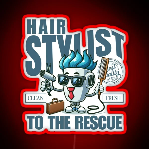 Hair Stylist To The Rescue RGB Neon Sign