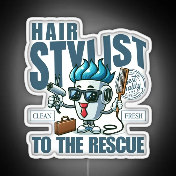 Hair Stylist To The Rescue RGB Neon Sign