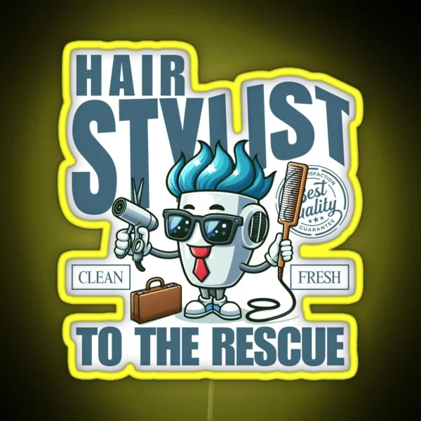 Hair Stylist To The Rescue RGB Neon Sign
