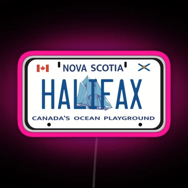 Halifax License Plate RGB Neon Sign