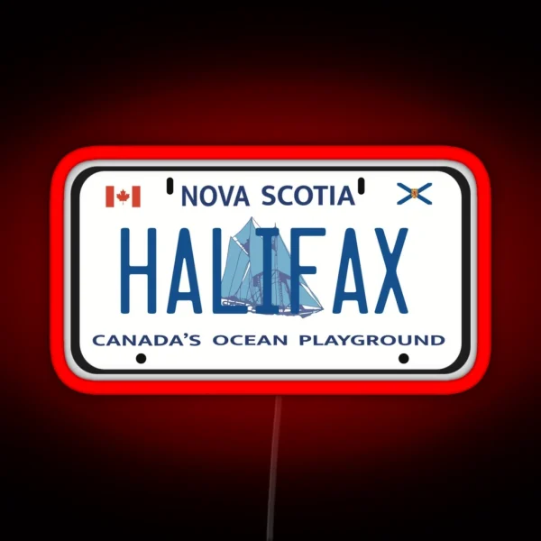 Halifax License Plate RGB Neon Sign