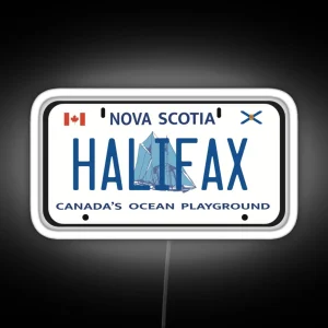 Halifax License Plate RGB Neon Sign