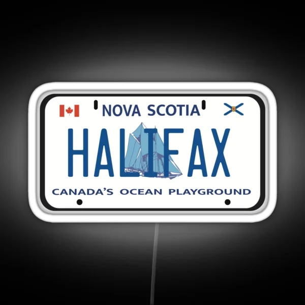 Halifax License Plate RGB Neon Sign