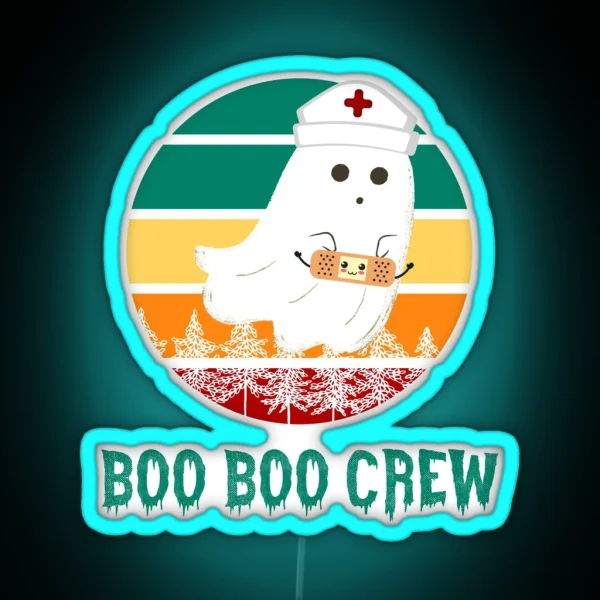Halloween Boo Boo Crew RGB Neon Sign