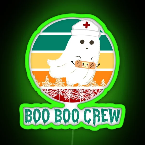 Halloween Boo Boo Crew RGB Neon Sign
