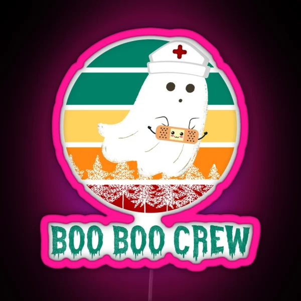 Halloween Boo Boo Crew RGB Neon Sign