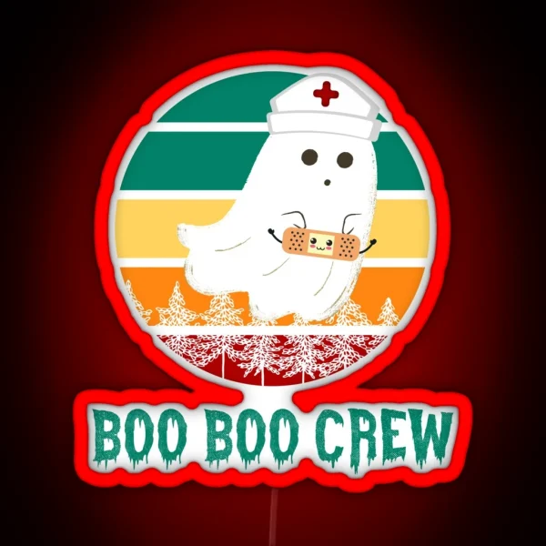 Halloween Boo Boo Crew RGB Neon Sign