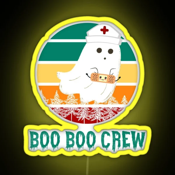 Halloween Boo Boo Crew RGB Neon Sign
