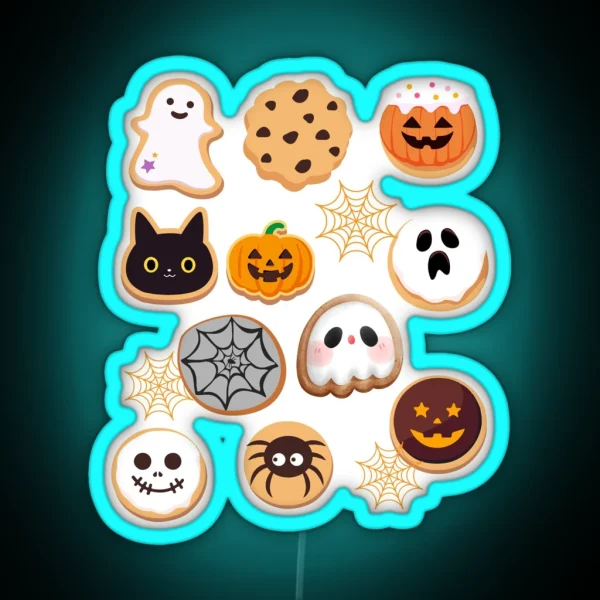 Halloween Cookies RGB Neon Sign
