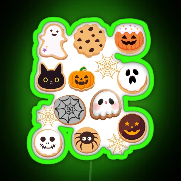 Halloween Cookies RGB Neon Sign