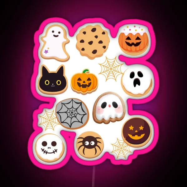 Halloween Cookies RGB Neon Sign