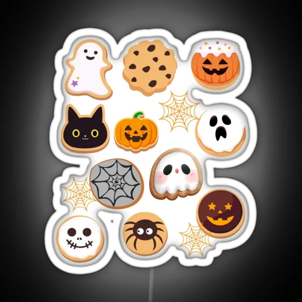 Halloween Cookies RGB Neon Sign