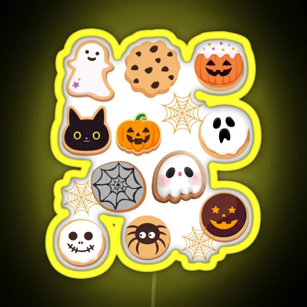 Halloween Cookies RGB Neon Sign