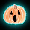 Spooky Neon Glow Wall Sign with Happy Halloween Jack o'Lantern
