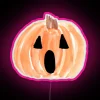 Vibrant Hand-Painted Halloween Jack O' Lantern RGB Neon Canvas Sign