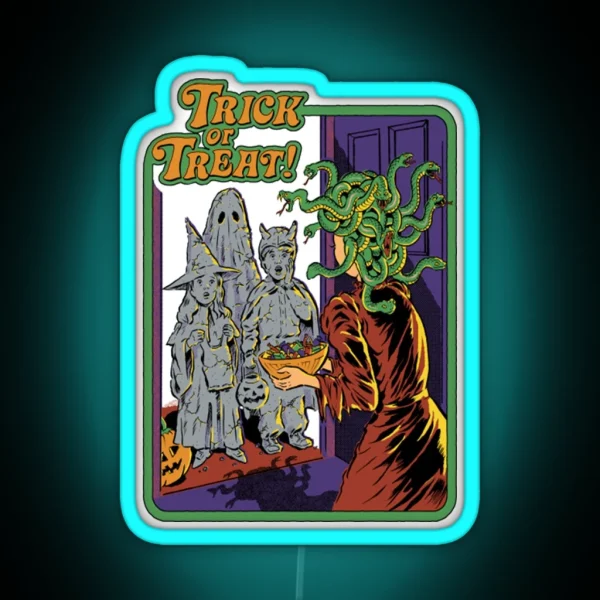 Halloween Ledtrick Or Treat RGB Neon Sign