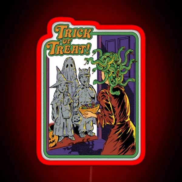 Halloween Ledtrick Or Treat RGB Neon Sign