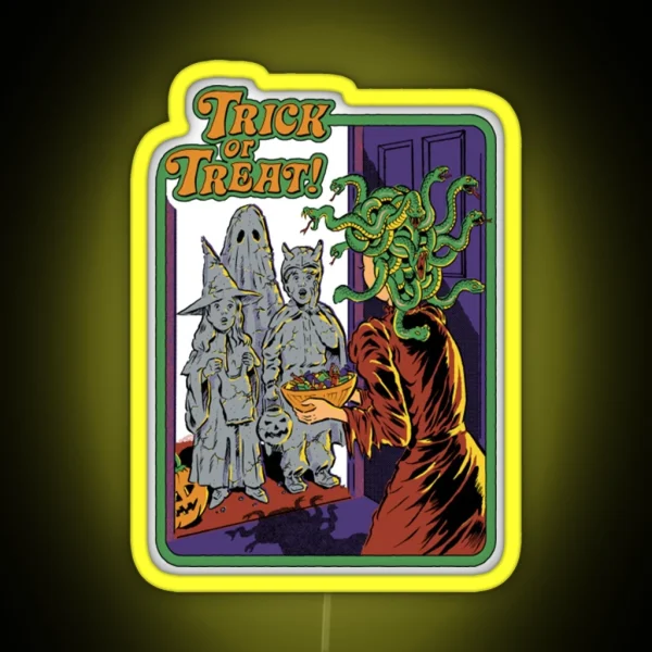 Halloween Ledtrick Or Treat RGB Neon Sign