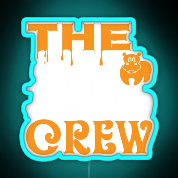 Halloween Nurse Boo Boo Crew Hippo RGB Neon Sign