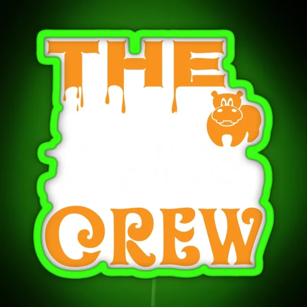 Halloween Nurse Boo Boo Crew Hippo RGB Neon Sign