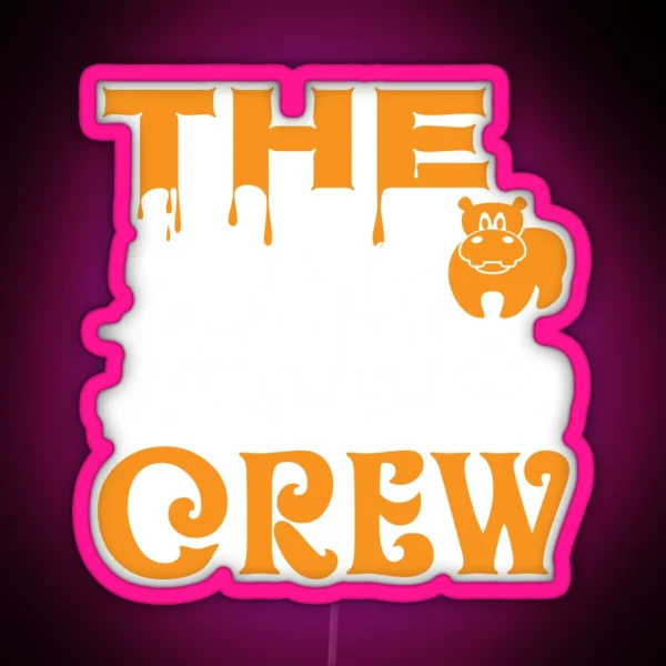 Halloween Nurse Boo Boo Crew Hippo RGB Neon Sign