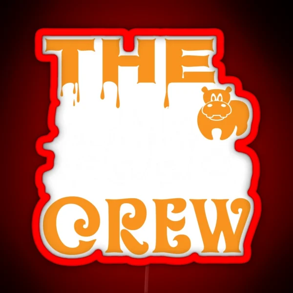 Halloween Nurse Boo Boo Crew Hippo RGB Neon Sign