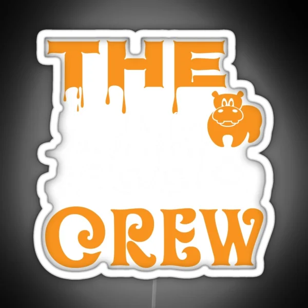 Halloween Nurse Boo Boo Crew Hippo RGB Neon Sign