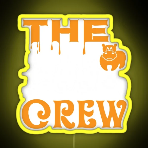 Halloween Nurse Boo Boo Crew Hippo RGB Neon Sign