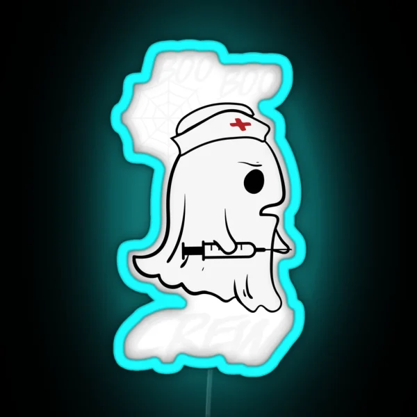 Halloween Nurse Boo Boo Crew RGB Neon Sign