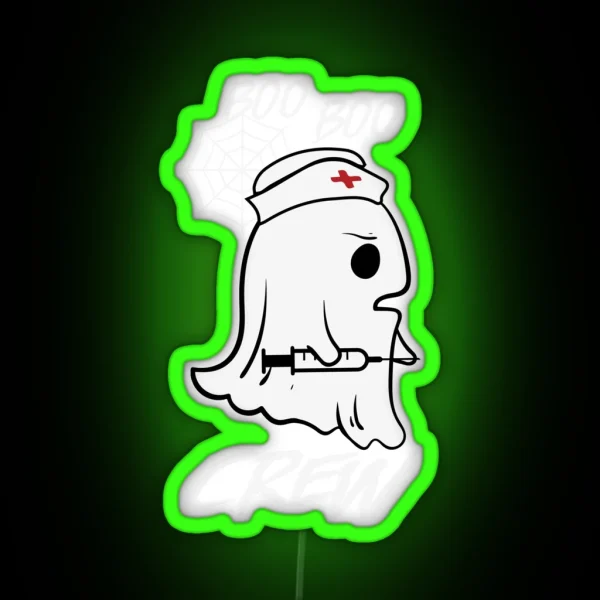 Halloween Nurse Boo Boo Crew RGB Neon Sign