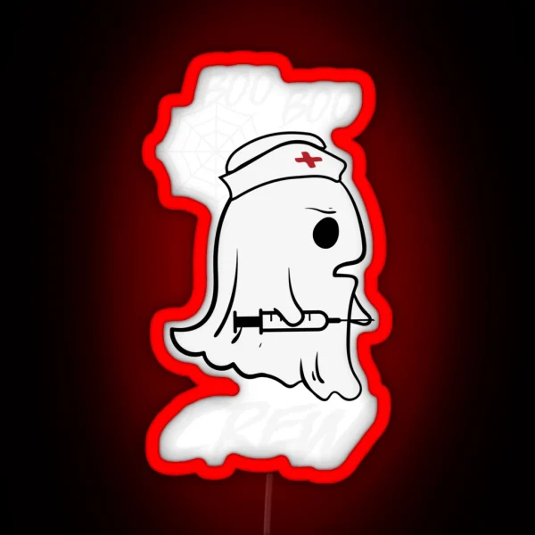Halloween Nurse Boo Boo Crew RGB Neon Sign