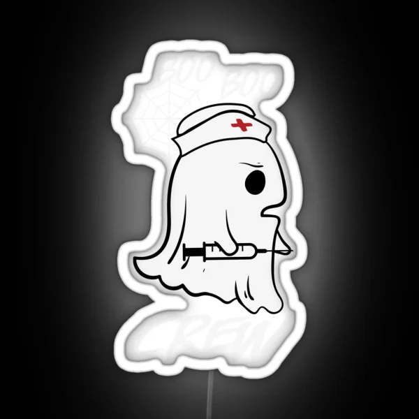 Halloween Nurse Boo Boo Crew RGB Neon Sign