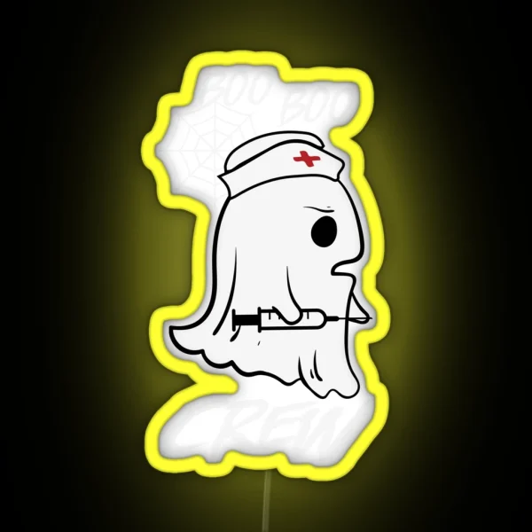 Halloween Nurse Boo Boo Crew RGB Neon Sign