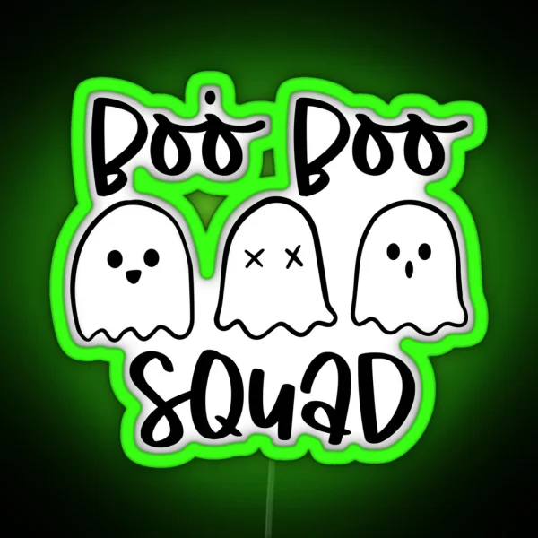 Halloween Nurse Boo Boo Crew Squad RGB Neon Sign