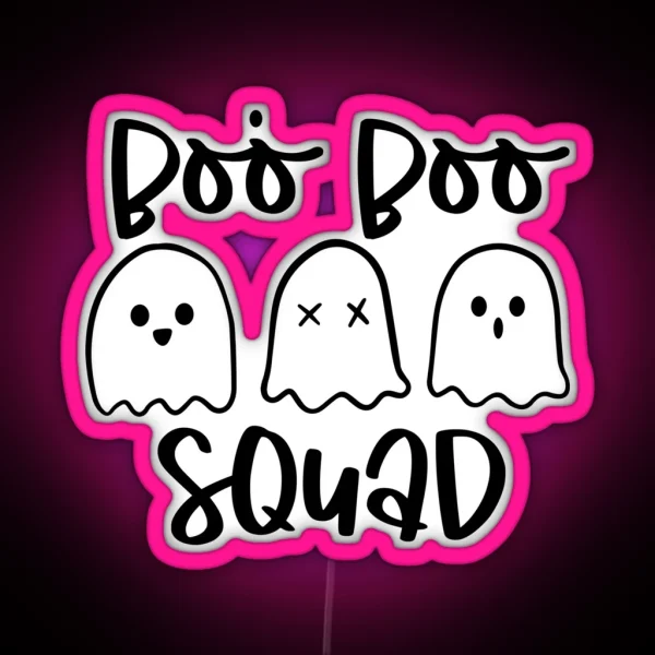 Halloween Nurse Boo Boo Crew Squad RGB Neon Sign