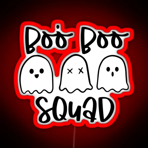 Halloween Nurse Boo Boo Crew Squad RGB Neon Sign