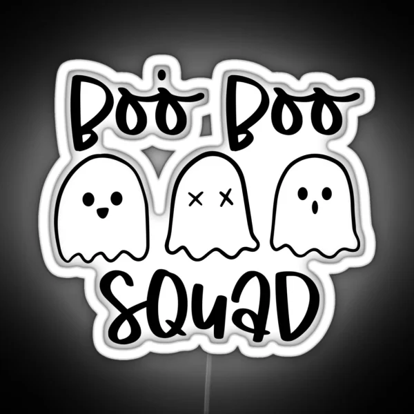Halloween Nurse Boo Boo Crew Squad RGB Neon Sign