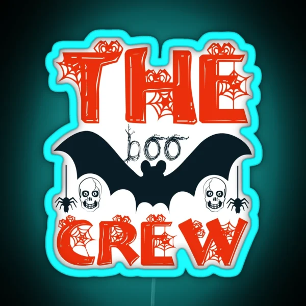 Halloween Nurse Boo Boo Crew With Bat RGB Neon Sign
