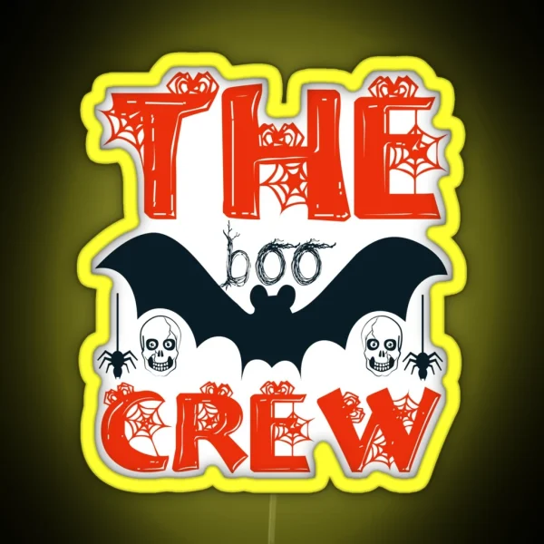 Halloween Nurse Boo Boo Crew With Bat RGB Neon Sign