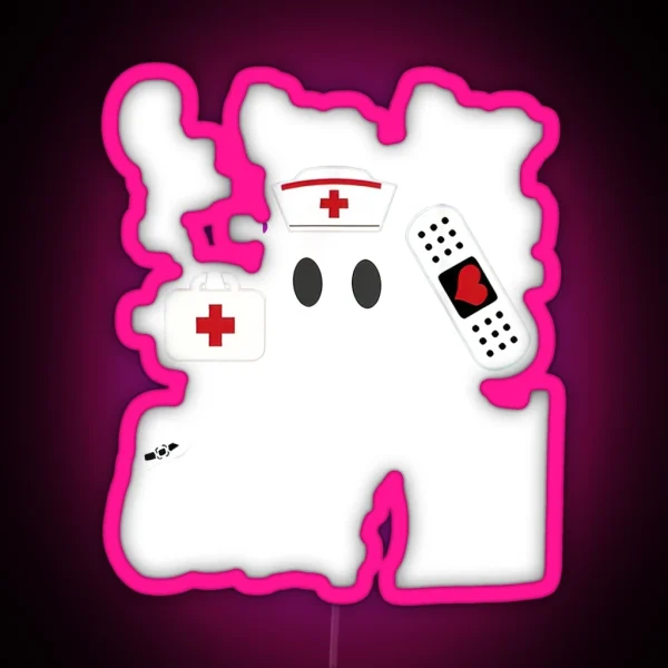 Halloween Nurse Boo RGB Neon Sign