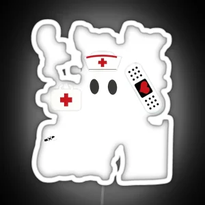 Halloween Nurse Boo RGB Neon Sign