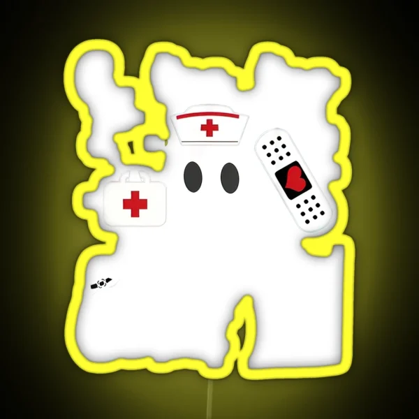 Halloween Nurse Boo RGB Neon Sign