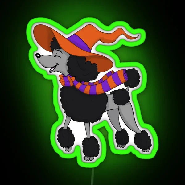 Halloween Poodle RGB Neon Sign