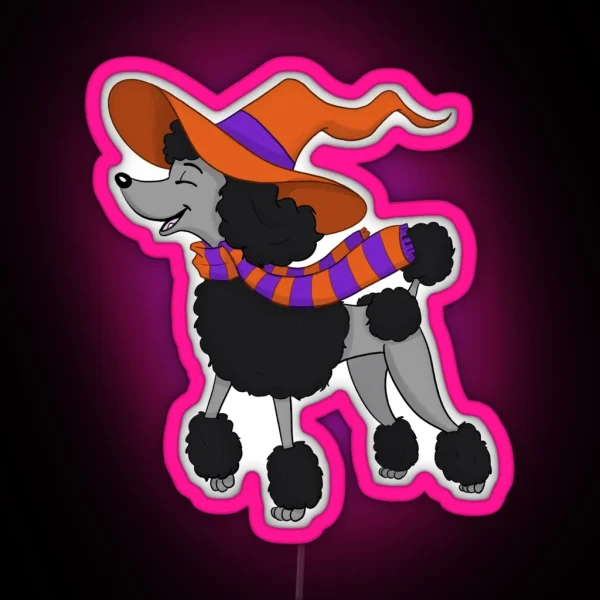 Halloween Poodle RGB Neon Sign